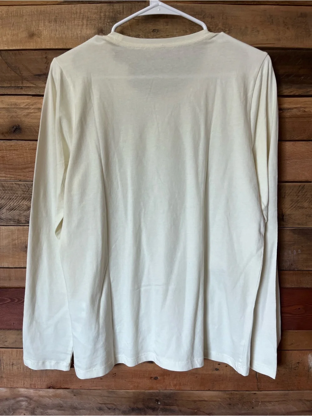 J Crew Collector Graphic Tee Cream Long Sleeve Size M